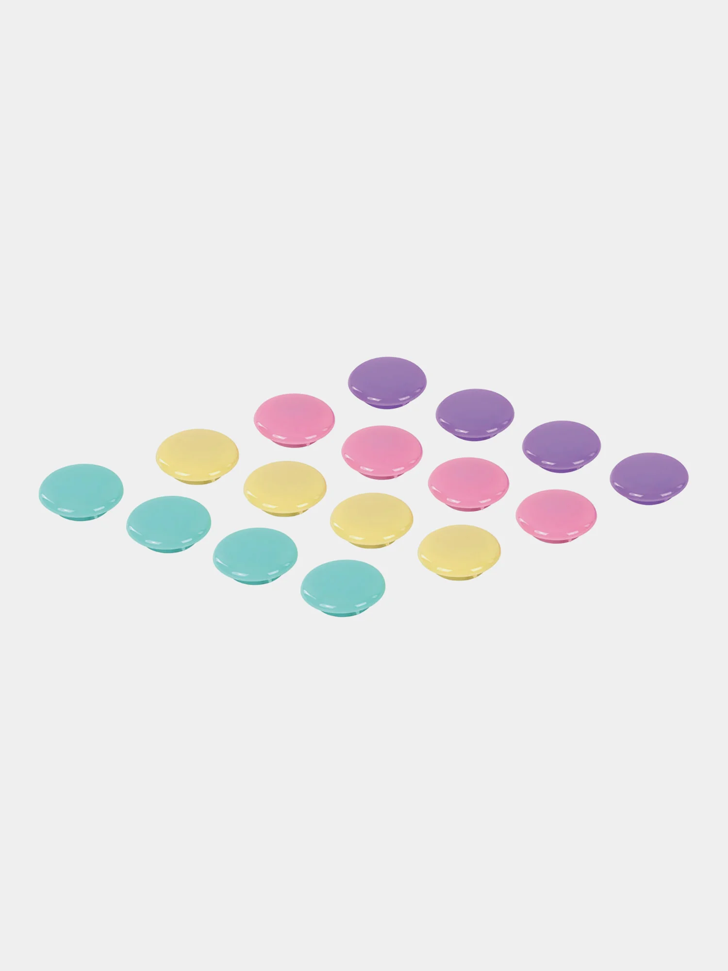 Магниты круглые Brauberg Pastel, 272519, магнитики на холодильник, для доски, набор 16 шт