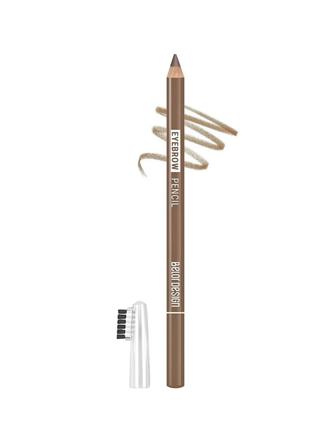 Карандаш косметический для бровей Belor Design, с щеточкой, 1.3 г