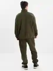 Зелёный хаки костюм мужской спортивный: кофта и брюки, утепленный