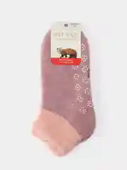 Розовый носки махровые женские, короткие, из шерсти ангоры