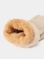 Бежевый перчатки меховые, женские, сенсорные,тепые,зимние
