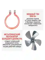 Профессиональная электросушилка с горизонтальным обдувом CHEF PRO CF-FD805A 12 поддонов