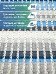 Небесно-голубой коврик для ванной и туалета напольный из вспененного ПВХ, Вилина
