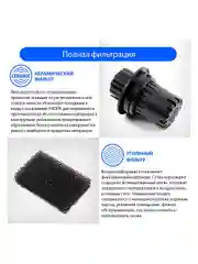 Увлажнитель воздуха MARTA MT-2381 с функцией теплый пар темный агат