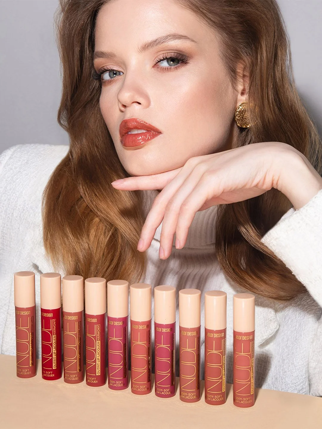 Лаковый блеск для губ Belor Design Nude Harmony Outfit Lip, 4.1 г
