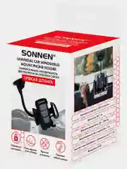 Держатель для телефона в машину Sonnen, 354921, фиксатор на стекло для авто, 50-100 мм