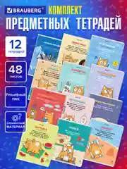 Тетради предметные школьные со справочным материалом, 48 листов Brauberg 404609