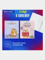 Тетради предметные школьные со справочным материалом, 48 листов Brauberg 404609