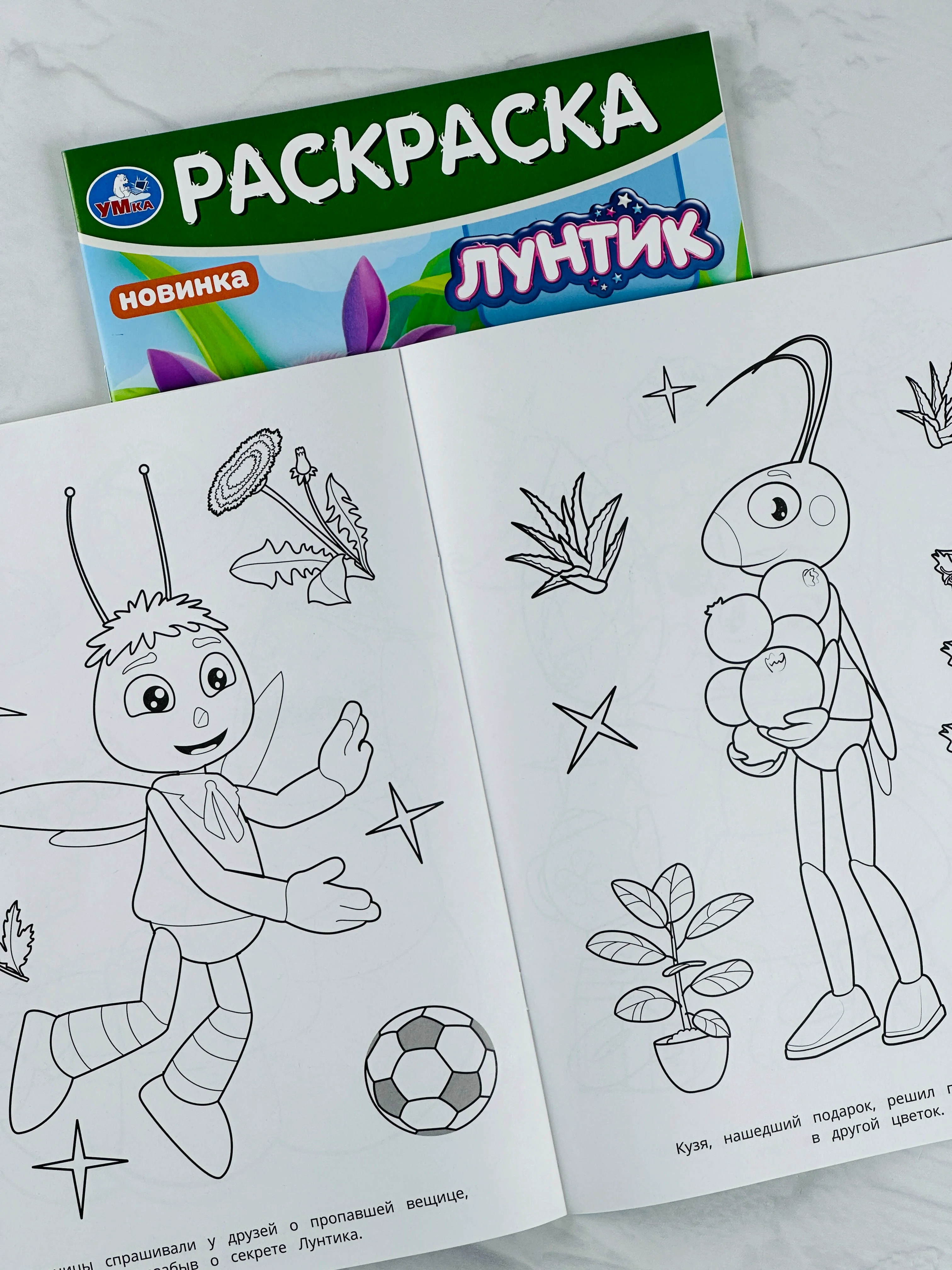 Книжка развивающая детская Сюрприз для Луны Лунтик Раскраска для малышей Мультяшки герои