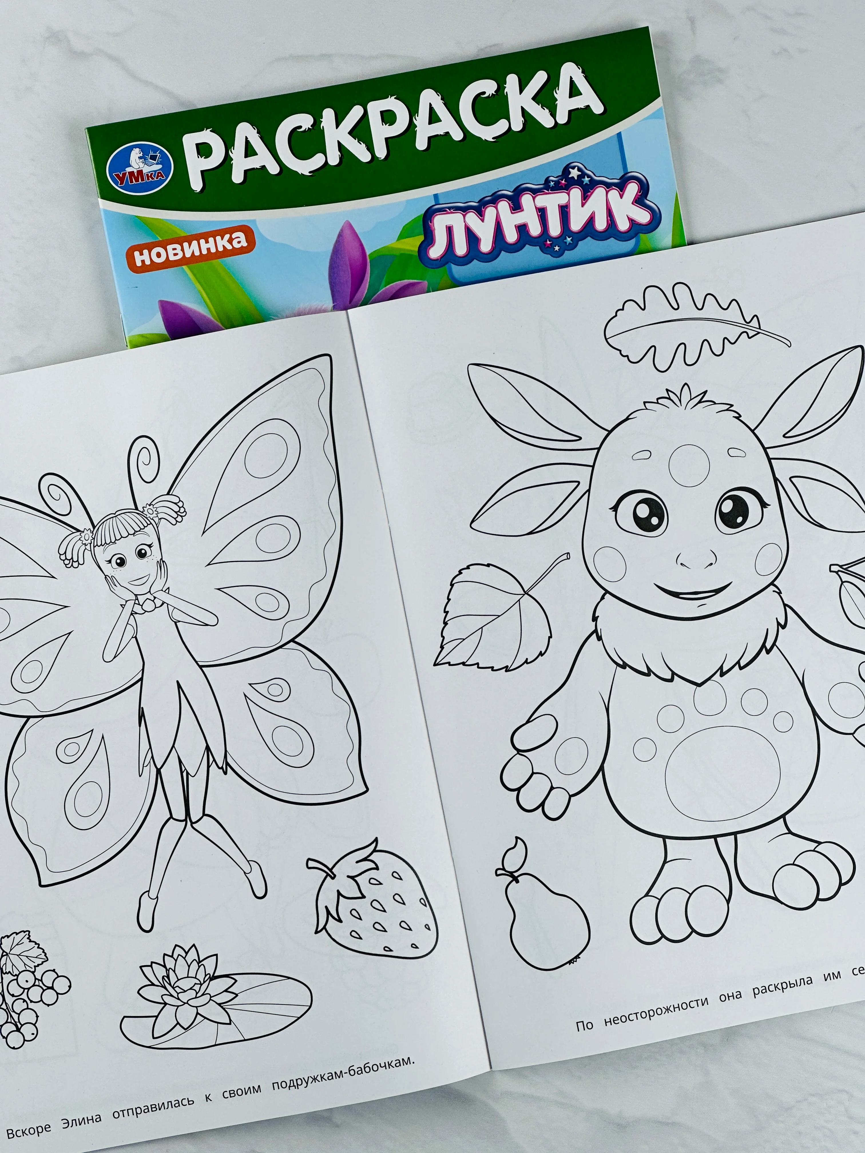 Книжка развивающая детская Сюрприз для Луны Лунтик Раскраска для малышей Мультяшки герои