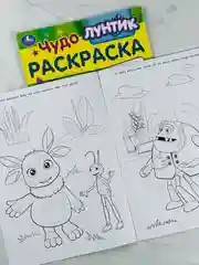Детская книжка для раскрашивания Лунтик Доброе дело Чудо-раскраска разукраска для малышей