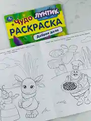Детская книжка для раскрашивания Лунтик Доброе дело Чудо-раскраска разукраска для малышей