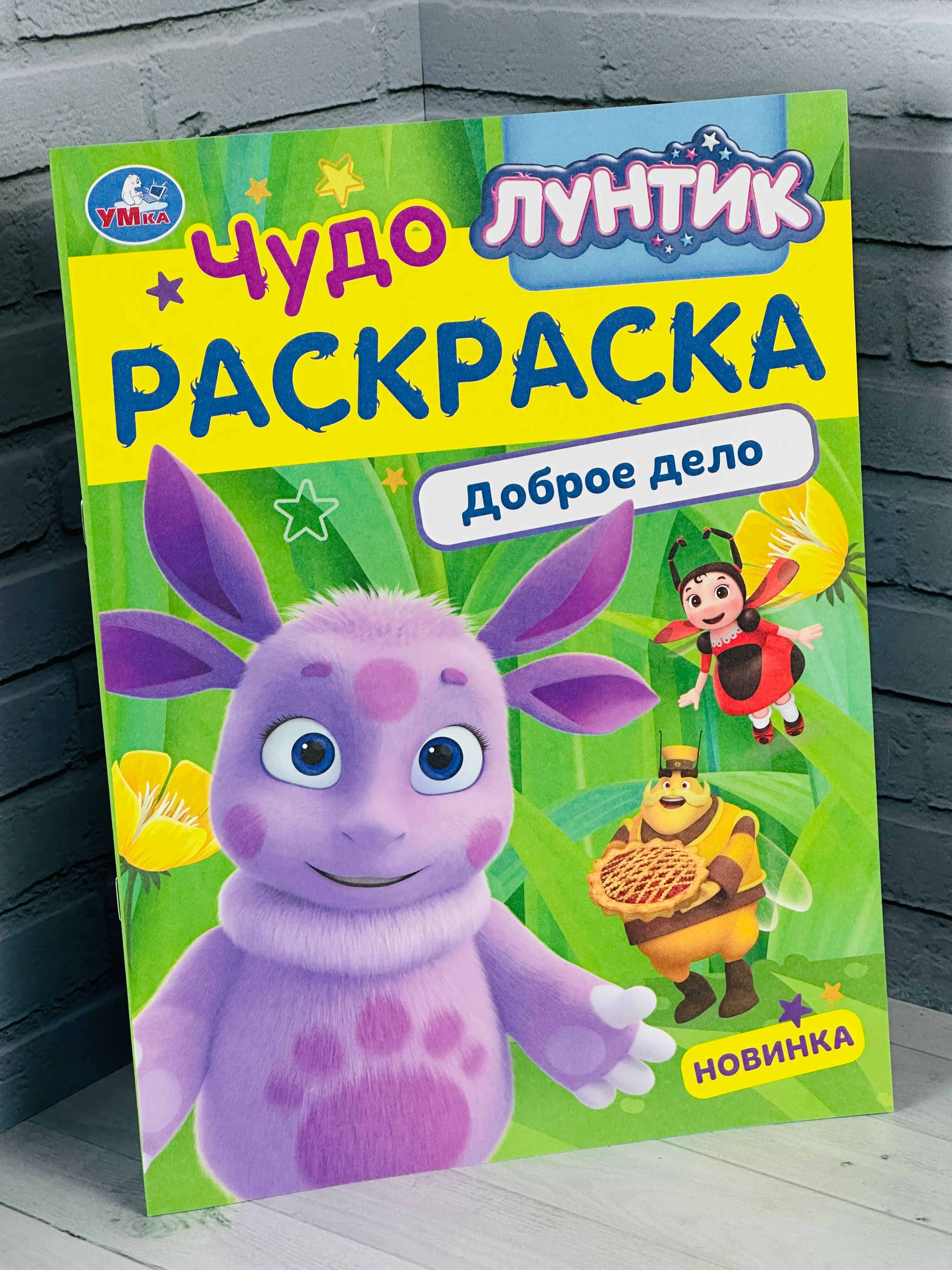 Детская книжка для раскрашивания Лунтик Доброе дело Чудо-раскраска разукраска для малышей