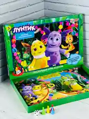 Бродилка детская Лунтик Веселые приключения Настольная игра-ходилка для малышей мультфильм