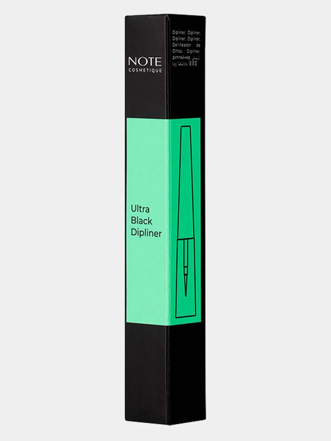 Черный подводка для глаз насыщенного черного цвета NOTE Cosmetique ultra black dipliner