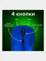 Мышь, мышка беспроводная для компьютера и ноутбука Sonnen, 4 кнопки, оптическая, 513519