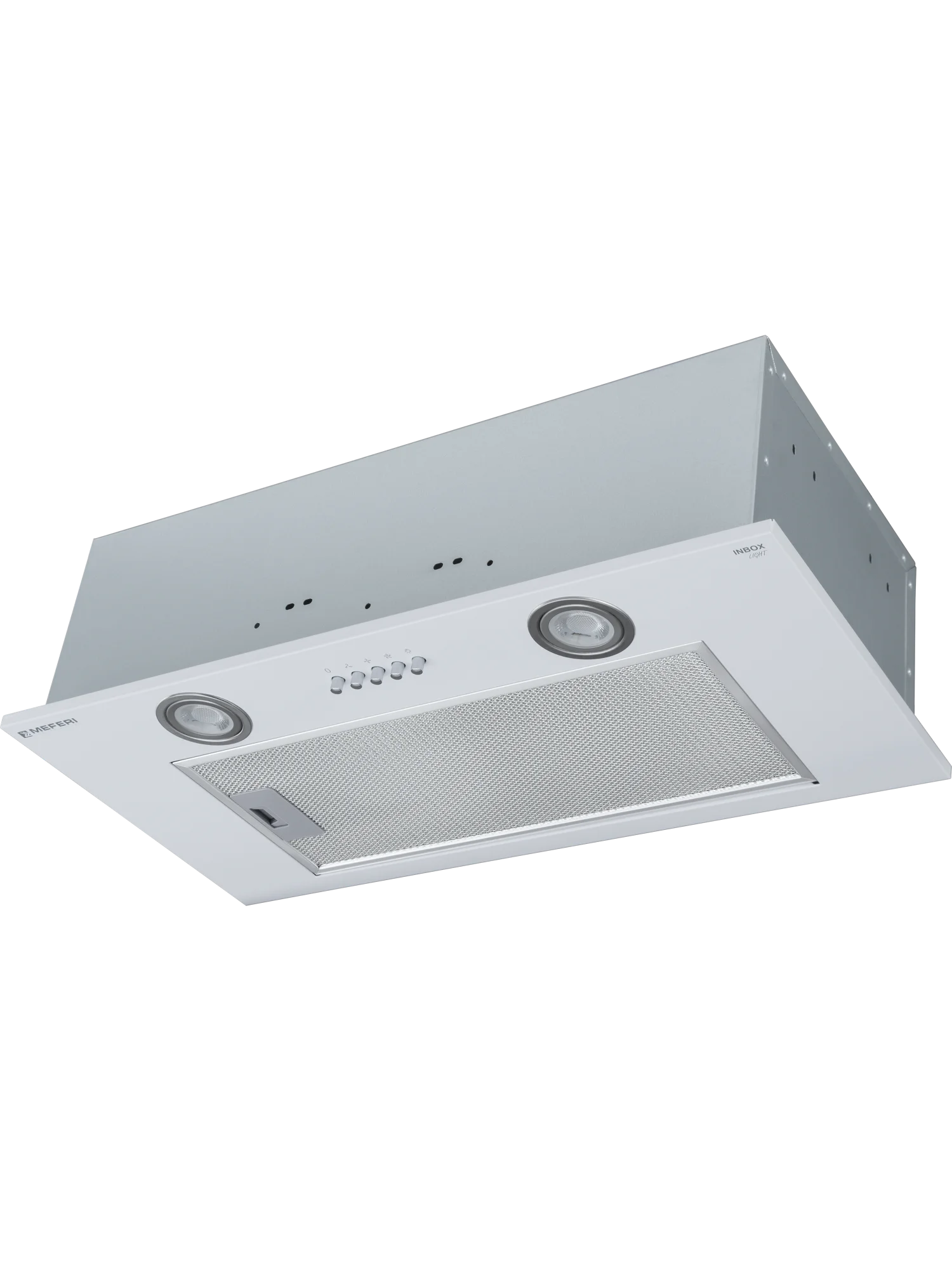 Вытяжка для кухни встраиваемая MEFERI INBOX60WH LIGHT, ширина 60 см, белый