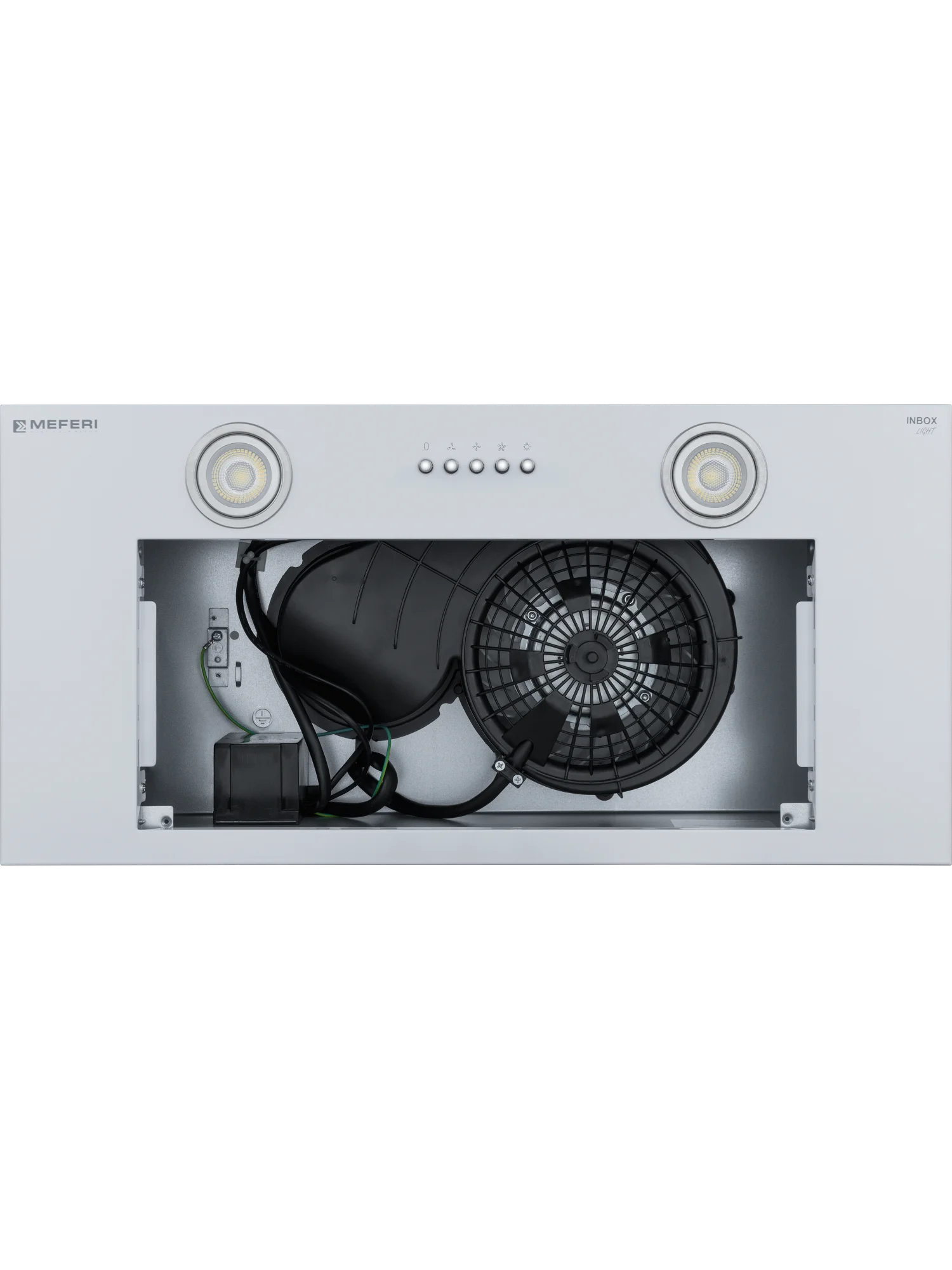 Вытяжка для кухни встраиваемая MEFERI INBOX60WH LIGHT, ширина 60 см, белый