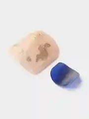 Голубой накладные ногти педикюр