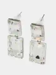 Прозрачный серьги крупные, бижутерия