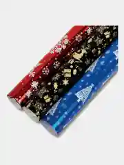 Бумага упаковочная для подарков, новогодняя 3 штуки "Хmas Pattern", Золотая Сказка, 591935