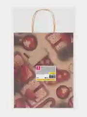 Пакет подарочный новогодний, для подарка 10 штук "Christmas Kraft", Золотая Сказка, 591961