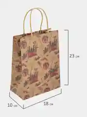 Пакеты новогодние подарочные мужчине, женщине, набор 10 штуки 18x10x23 см Золотая Сказка