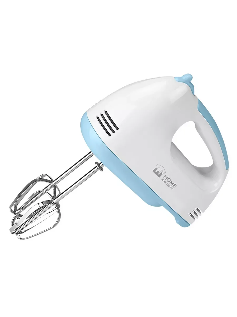 Белый миксер без чаши HOME ELEMENT HE-KP801 голубой аквамарин