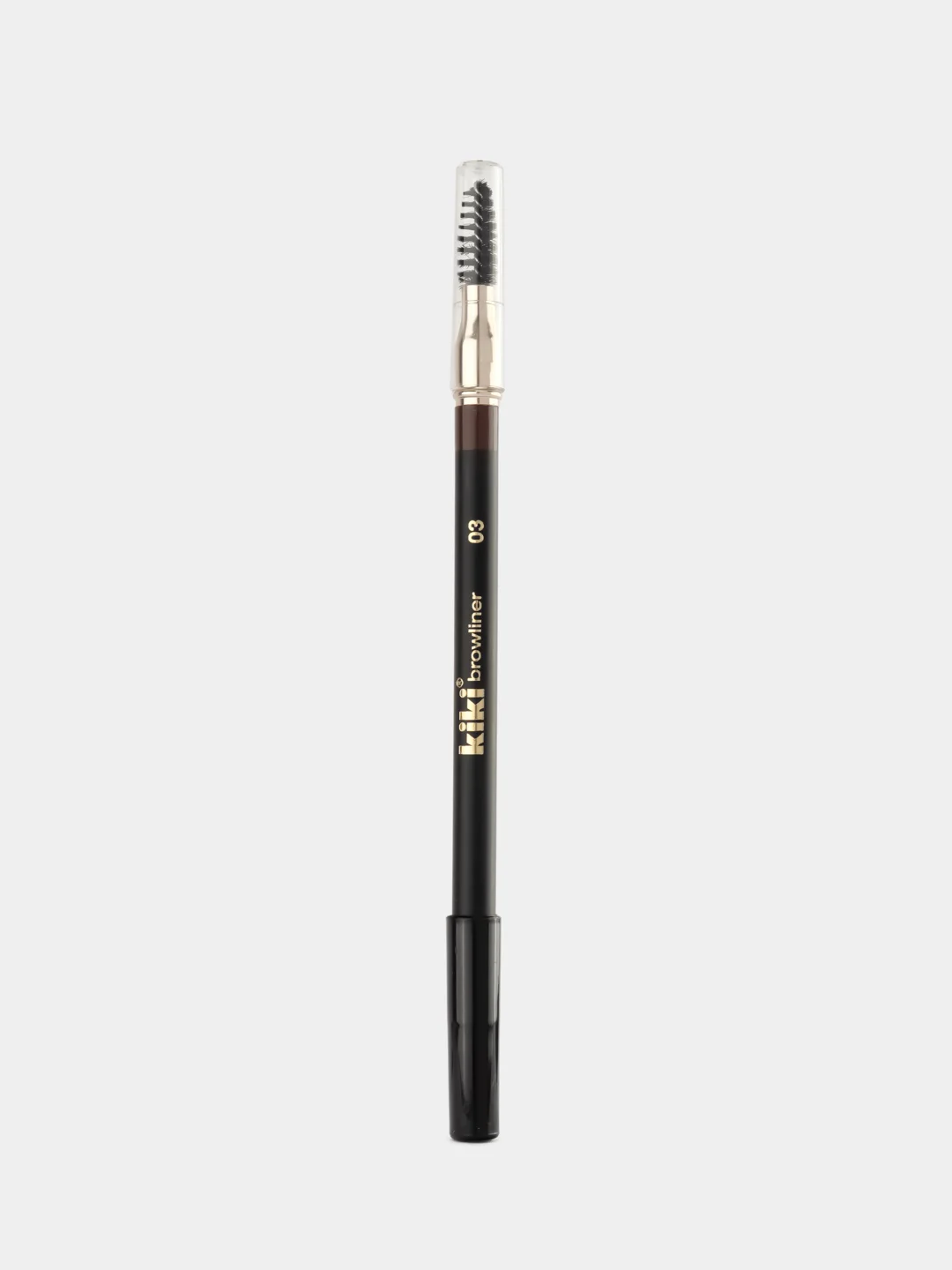 Шоколадный карандаш для бровей kiki browliner 03 кофейный с щеточкой для моделирования
