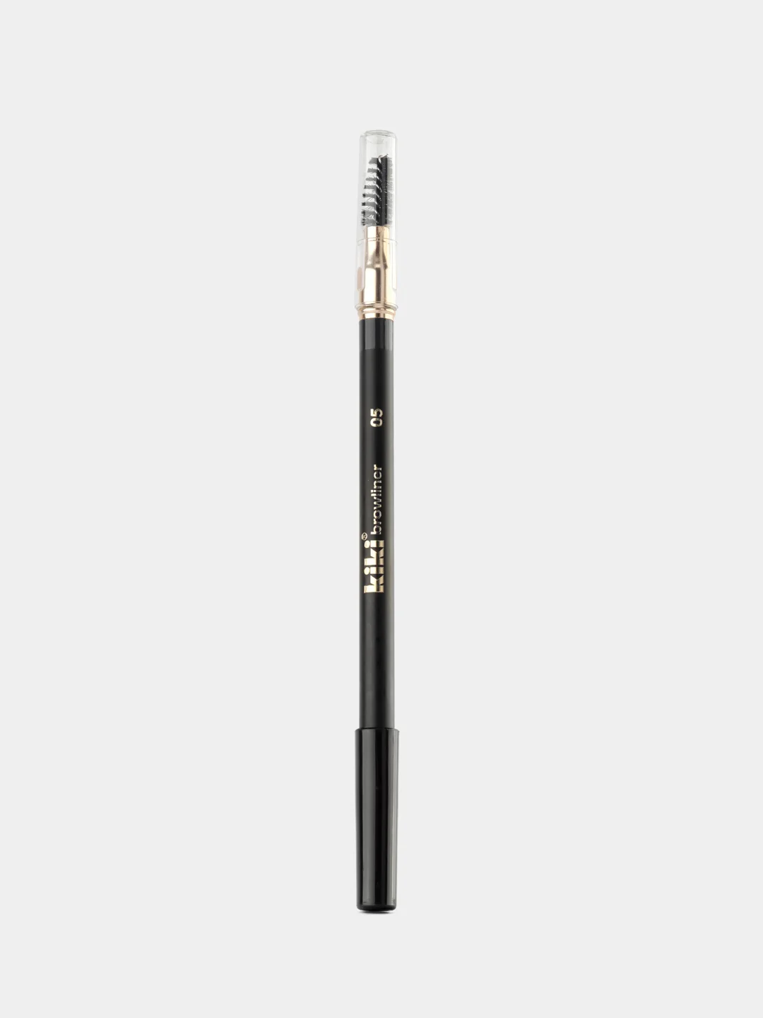 Черный карандаш для бровей kiki browliner 05 черный с щеточкой для моделирования