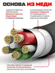 Кабель USB Micro Krutoff Classic (0.2m) черный
