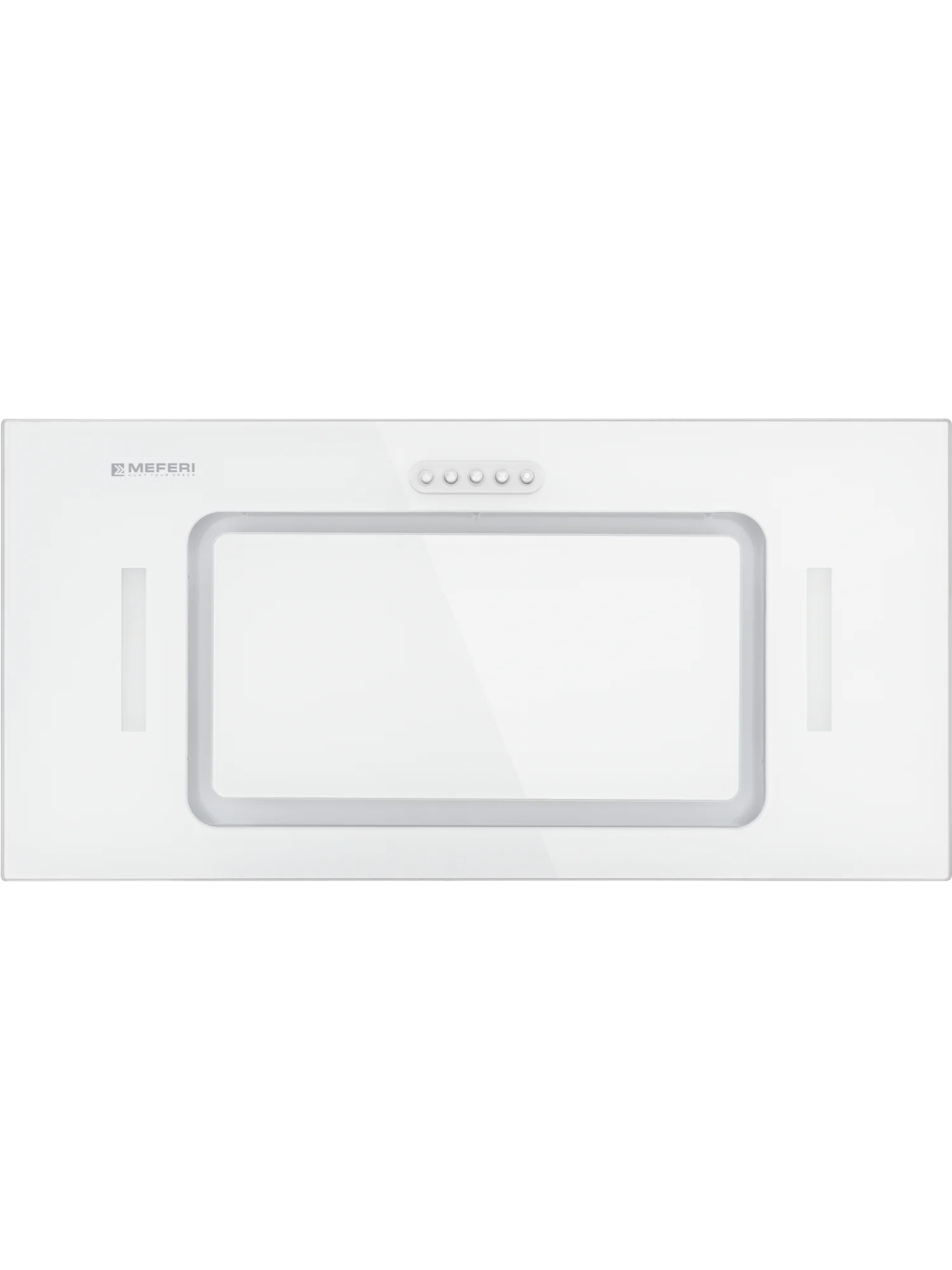 Белый вытяжка для кухни MEFERI INBOX60WH GLASS ULTRA. 60 см, стекло, белый
