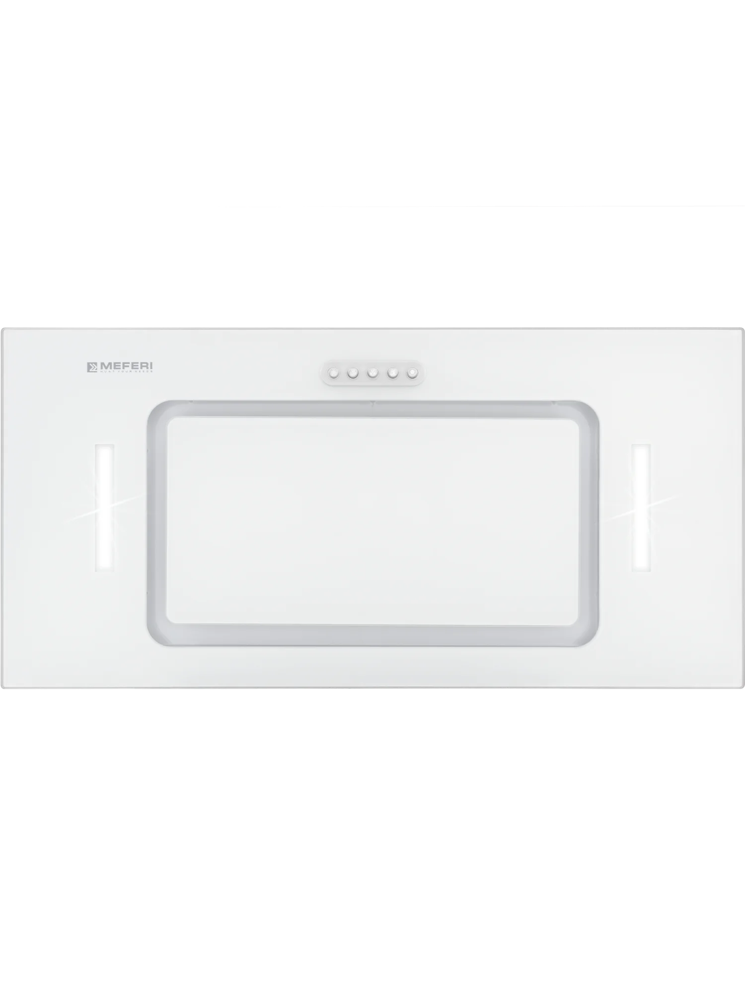 Белый вытяжка для кухни MEFERI INBOX60WH GLASS ULTRA. 60 см, стекло, белый