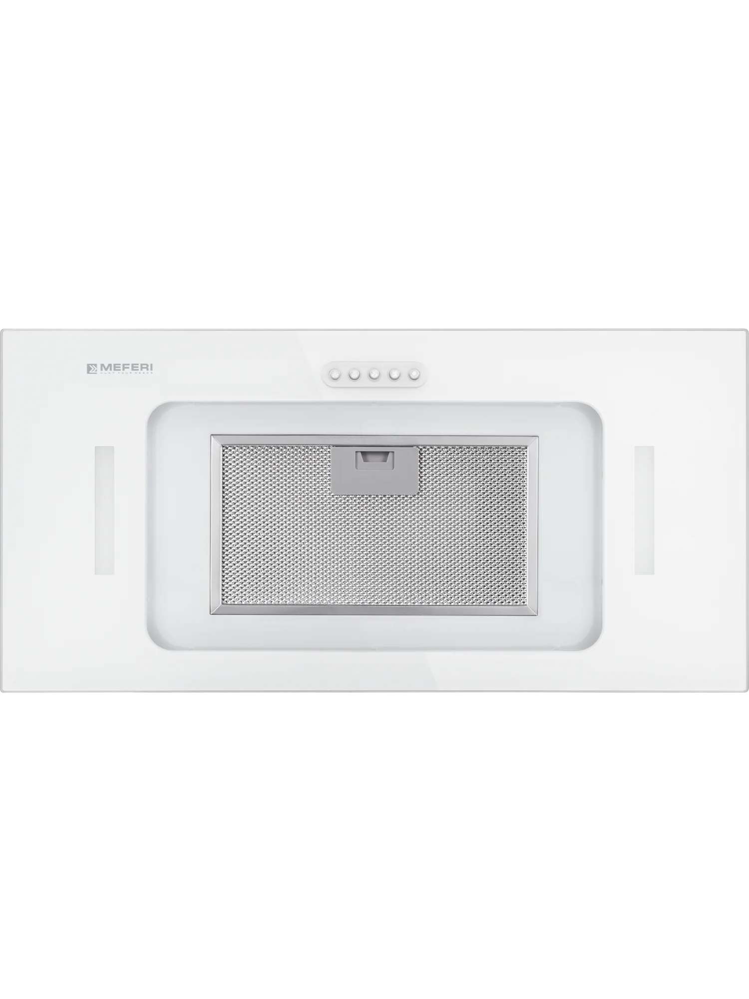 Белый вытяжка для кухни MEFERI INBOX60WH GLASS ULTRA. 60 см, стекло, белый