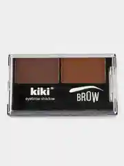 Тёмно-коричневый тени для бровей Kiki eyebrow powder с кисточкой, компактные, стойкие, матовые