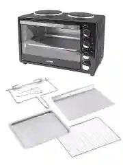 Черный духовой шкаф LUMME LU-EO1712B/2000 Вт/две конфорки/Объем 40л/ 4 нагр-х элемента/ 5 режимов