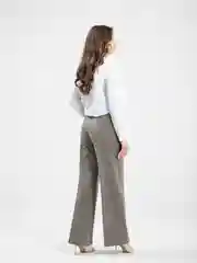 Бежевый меланж брюки женские, с ремнем