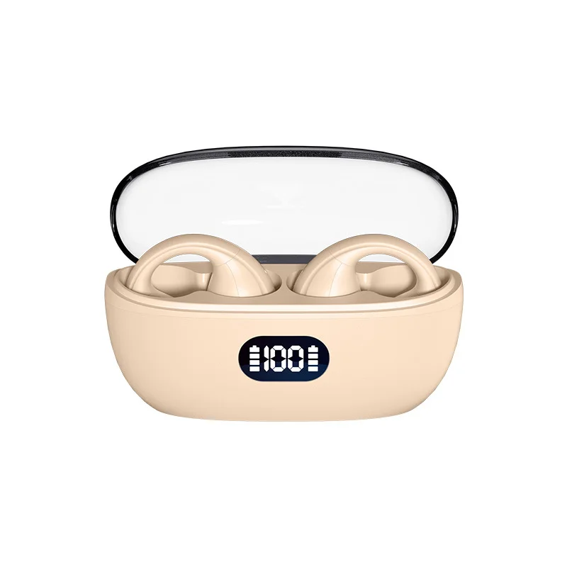 Бежевый беспроводные наушники - клипсы, bluetooth-гарнитура