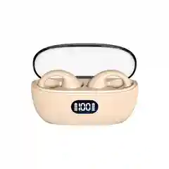 Бежевый беспроводные наушники - клипсы, bluetooth-гарнитура
