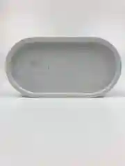 Серый металлик поднос для свечей и украшений, гипсовая подставка