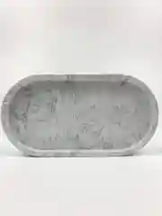 Серый меланж поднос для свечей и украшений, гипсовая подставка