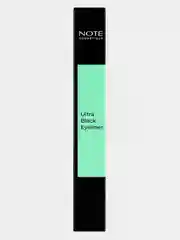 Подводка для глаз NOTE Cosmetique насыщенного черного цвета с тонкой кистью-аппликатором