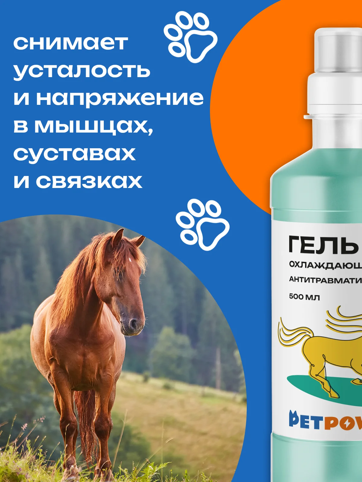 Гель охлаждающий антитравматический для мышц, связок и суставов, 500 мл