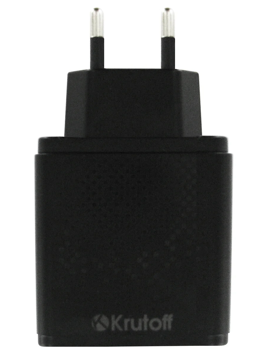 Сетевое зарядное устройство Krutoff CH-08 USB-C+USB-A, PD3.0, QC3.0, 18W