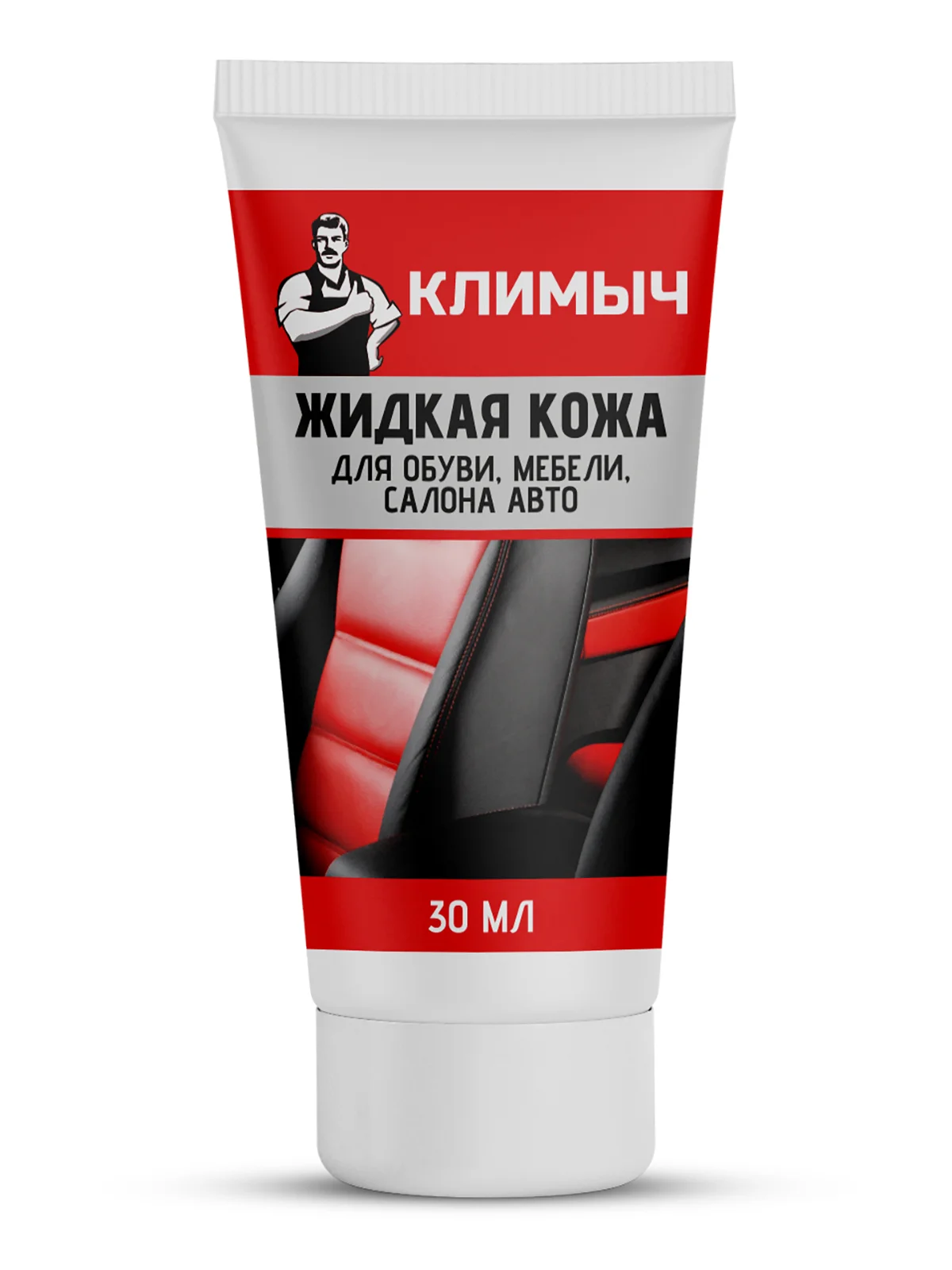 Жидкая кожа для обуви, мебели, салона авто (Черный), 30 мл