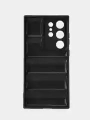 Черный чехол Samsung Galaxy S24 Ultra (Самсунг Галакси С24 Ультра) противоударный выпуклый