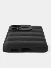 Черный чехол Xiaomi POCO F6 (Сяоми Поко Ф6) противоударный выпуклый