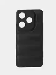 Черный чехол Xiaomi POCO F6 (Сяоми Поко Ф6) противоударный выпуклый