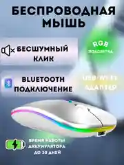 Серебряный беспроводная компьютерная мышь аккумуляторная с подсветкой