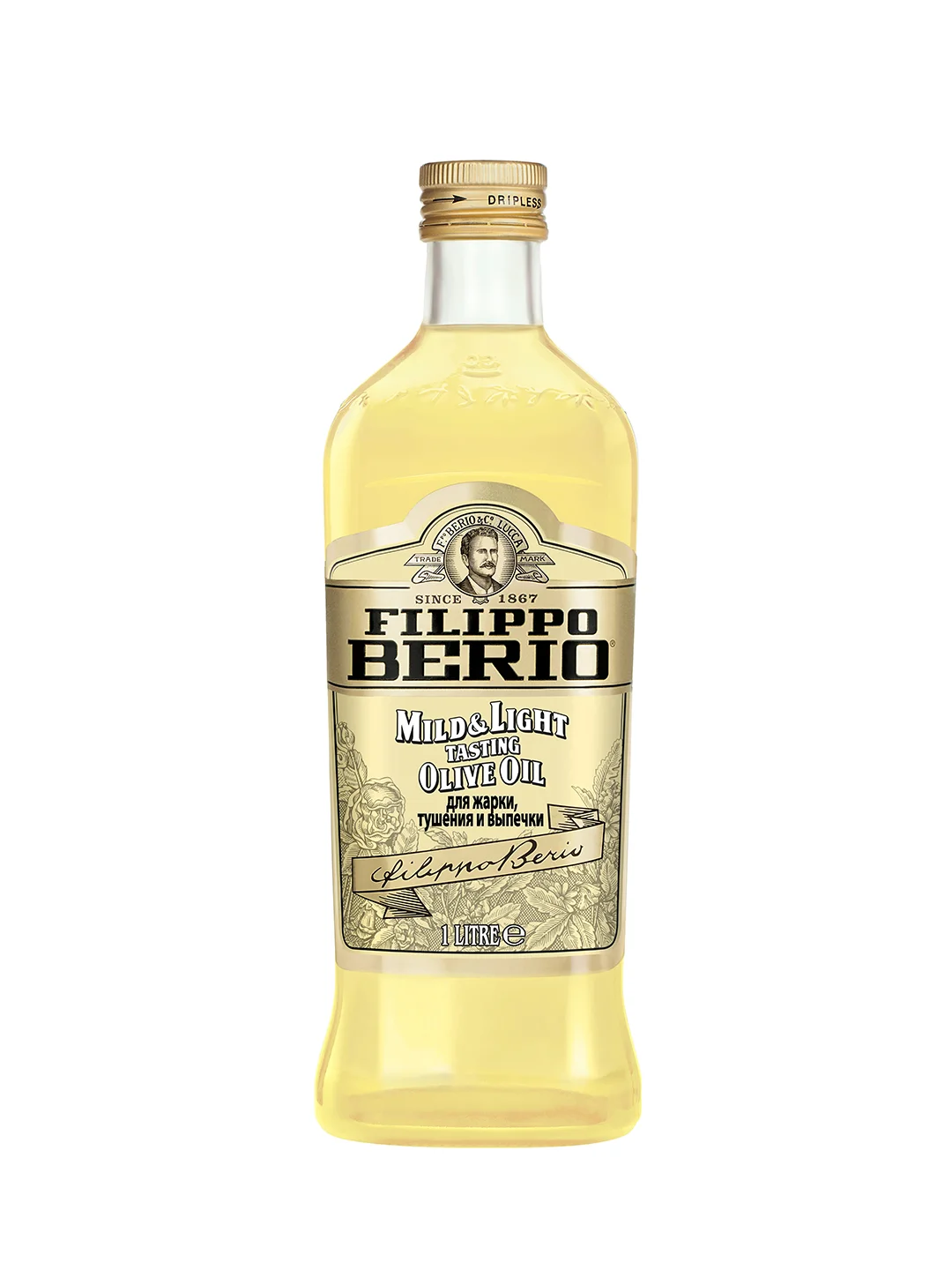 Масло оливковое Filippo Berio Mild and Light, рафинированное, 1 л